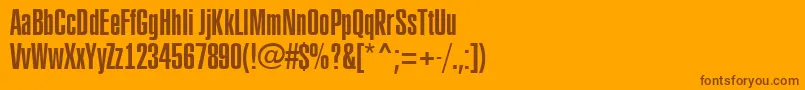 RubricaxtcnRegular Font – Brown Fonts on Orange Background