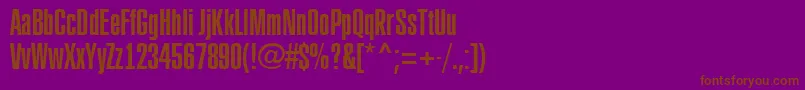 RubricaxtcnRegular Font – Brown Fonts on Purple Background