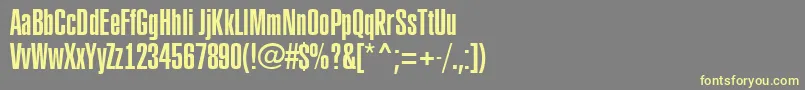 RubricaxtcnRegular-Schriftart – Gelbe Schriften auf grauem Hintergrund