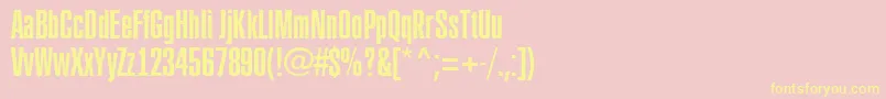 RubricaxtcnRegular Font – Yellow Fonts on Pink Background