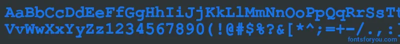ErKurierKoi8Bold Font – Blue Fonts on Black Background
