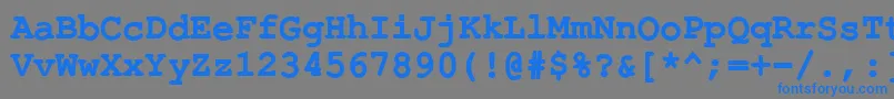 Шрифт ErKurierKoi8Bold – синие шрифты на сером фоне