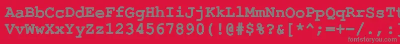 ErKurierKoi8Bold Font – Gray Fonts on Red Background