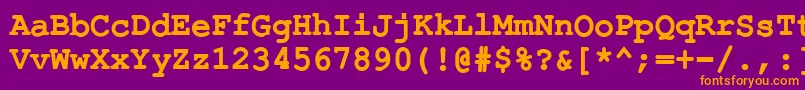 Police ErKurierKoi8Bold – polices orange sur fond violet