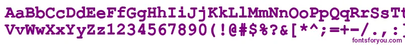 Czcionka ErKurierKoi8Bold – fioletowe czcionki