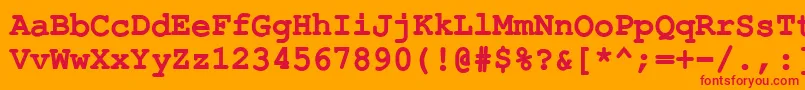ErKurierKoi8Bold Font – Red Fonts on Orange Background
