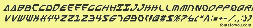 ScarabScriptItalic Font – Black Fonts on Yellow Background