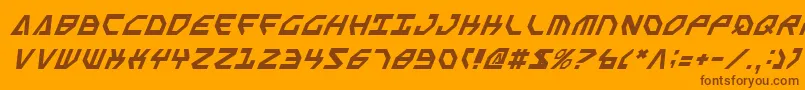 ScarabScriptItalic Font – Brown Fonts on Orange Background
