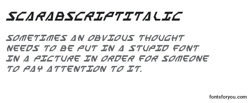 ScarabScriptItalic Font