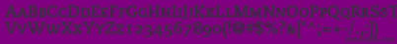 PmnCaecilia75BoldSmallCapsOldstyleFigures Font – Black Fonts on Purple Background