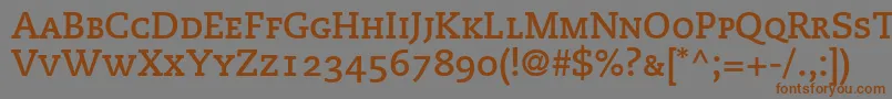 PmnCaecilia75BoldSmallCapsOldstyleFigures Font – Brown Fonts on Gray Background