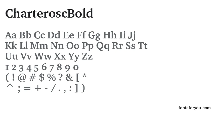 A fonte CharteroscBold – alfabeto, números, caracteres especiais