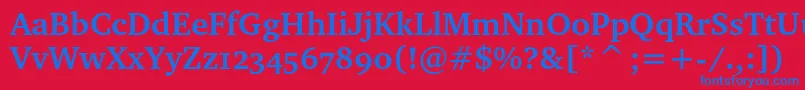 En savoir plus sur la police CharteroscBold Police CharteroscBold – polices bleues sur fond rouge