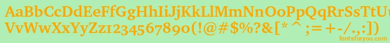 CharteroscBold Font – Orange Fonts on Green Background