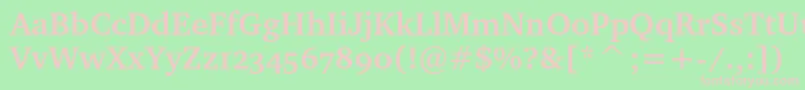 CharteroscBold Font – Pink Fonts on Green Background