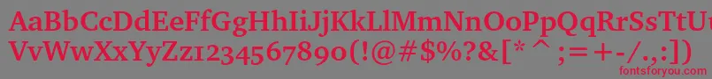CharteroscBold Font – Red Fonts on Gray Background