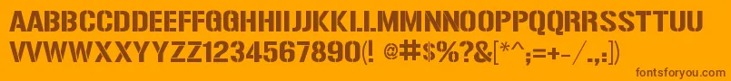 ReiseReise Font – Brown Fonts on Orange Background