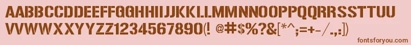 ReiseReise Font – Brown Fonts on Pink Background