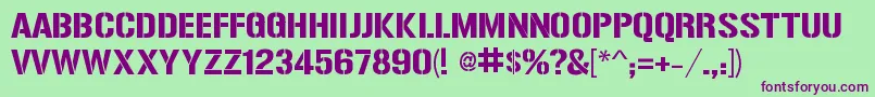 ReiseReise Font – Purple Fonts on Green Background