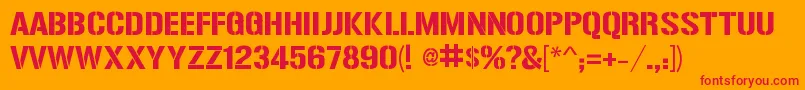 ReiseReise Font – Red Fonts on Orange Background