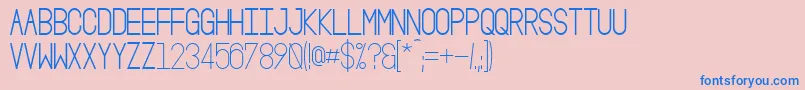 フォントOsloIiBold – ピンクの背景に青い文字