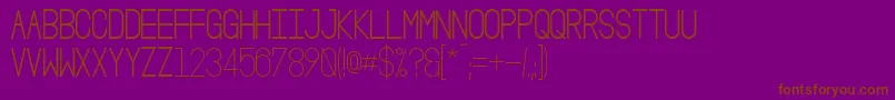 フォントOsloIiBold – 紫色の背景に茶色のフォント