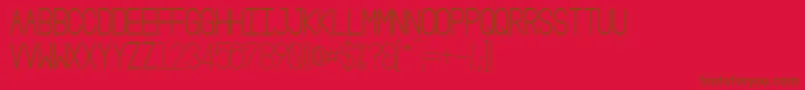 フォントOsloIiBold – 赤い背景に茶色の文字