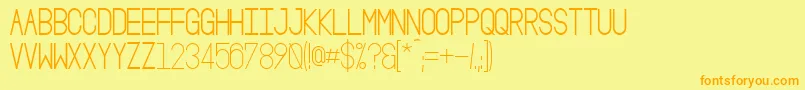 OsloIiBold-fontti – oranssit fontit keltaisella taustalla
