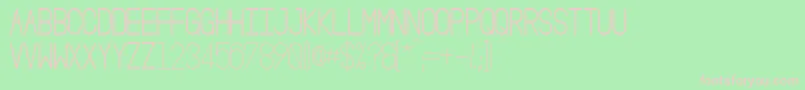 フォントOsloIiBold – 緑の背景にピンクのフォント