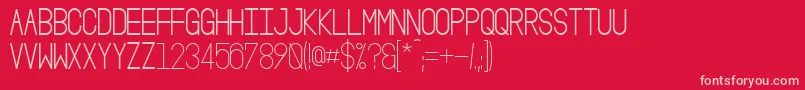 OsloIiBold-fontti – vaaleanpunaiset fontit punaisella taustalla