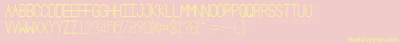 OsloIiBold-fontti – keltaiset fontit vaaleanpunaisella taustalla