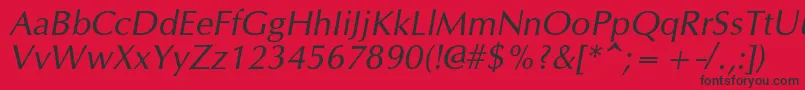 OpiumnewcItalic Font – Black Fonts on Red Background