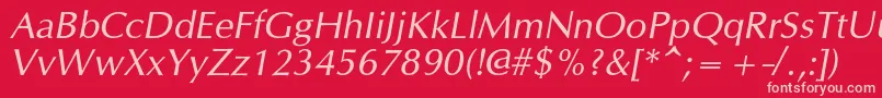 OpiumnewcItalic Font – Pink Fonts on Red Background