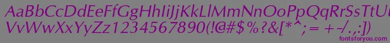 OpiumnewcItalic Font – Purple Fonts on Gray Background