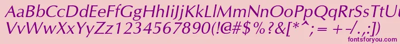 OpiumnewcItalic Font – Purple Fonts on Pink Background