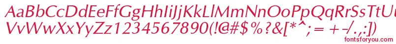 OpiumnewcItalic Font – Red Fonts on White Background