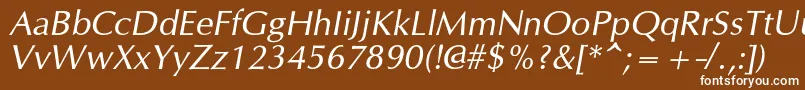 OpiumnewcItalic Font – White Fonts on Brown Background