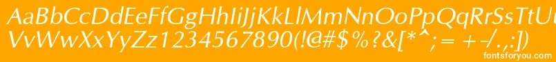 OpiumnewcItalic Font – White Fonts on Orange Background