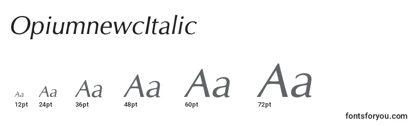 OpiumnewcItalic Font Sizes