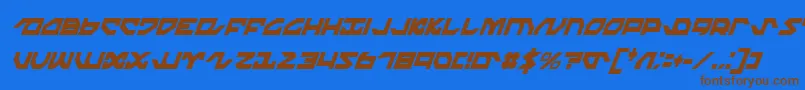 Шрифт NightrunnerExtraCondensedItalic – коричневые шрифты на синем фоне