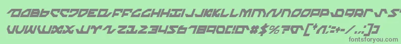 NightrunnerExtraCondensedItalic Font – Gray Fonts on Green Background