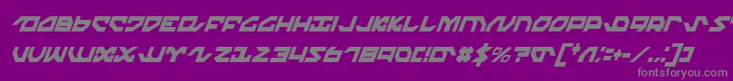 NightrunnerExtraCondensedItalic Font – Gray Fonts on Purple Background