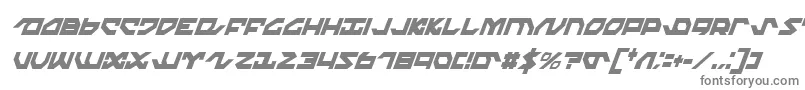 NightrunnerExtraCondensedItalic Font – Gray Fonts on White Background