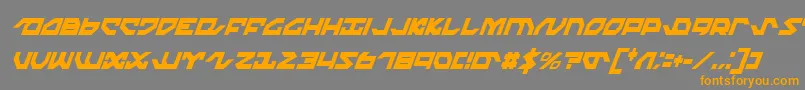 NightrunnerExtraCondensedItalic Font – Orange Fonts on Gray Background