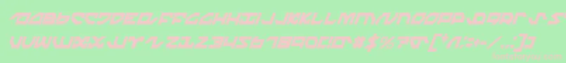 NightrunnerExtraCondensedItalic Font – Pink Fonts on Green Background