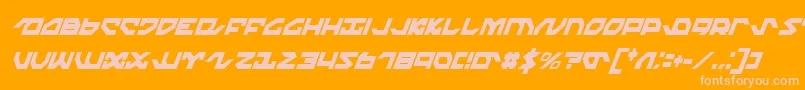 NightrunnerExtraCondensedItalic Font – Pink Fonts on Orange Background