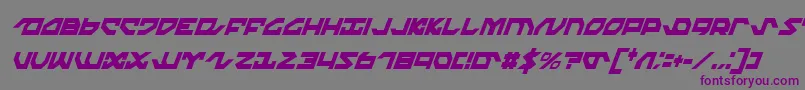 NightrunnerExtraCondensedItalic Font – Purple Fonts on Gray Background