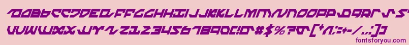 NightrunnerExtraCondensedItalic Font – Purple Fonts on Pink Background