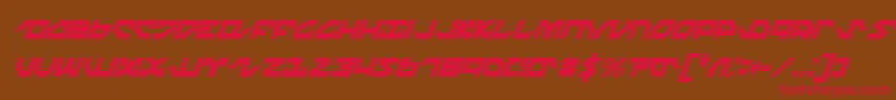 NightrunnerExtraCondensedItalic Font – Red Fonts on Brown Background