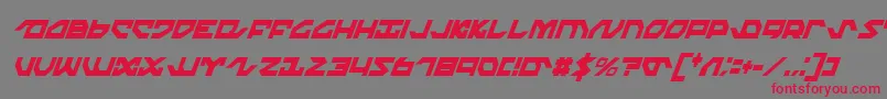 NightrunnerExtraCondensedItalic Font – Red Fonts on Gray Background